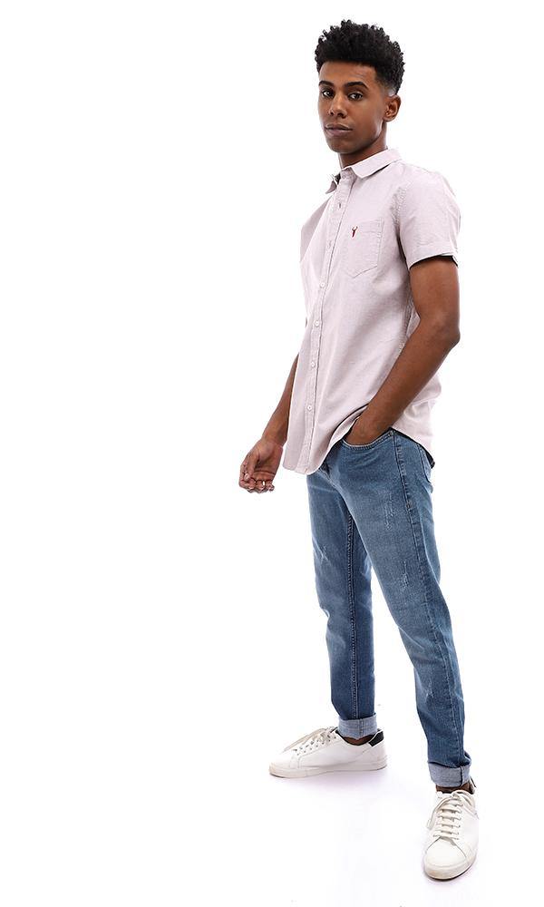 94712 Half Sleeves Side Pocket Shirt - Dark Beige - Ravin 