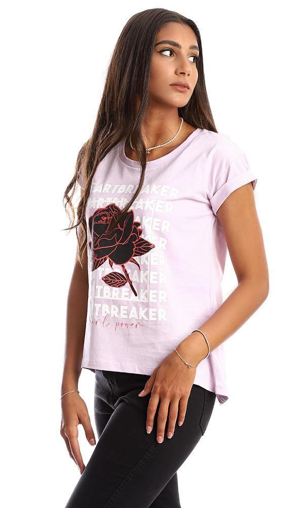 94859 Short Sleeves "Heart Breaker" Lavender Tee - Ravin 