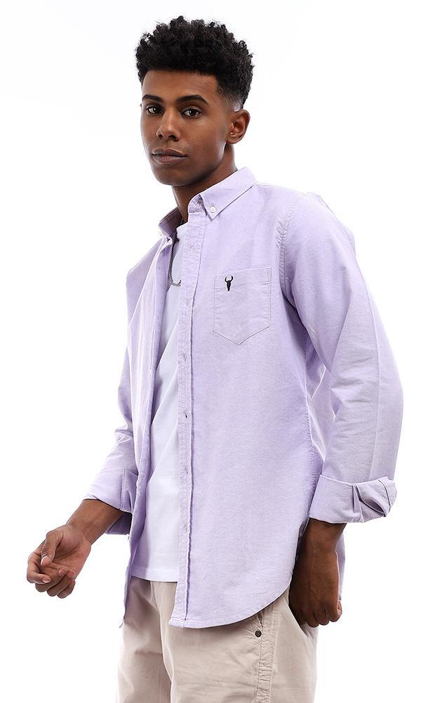 94891 Long Sleeves Cotton Shirt - Lilac - Ravin 