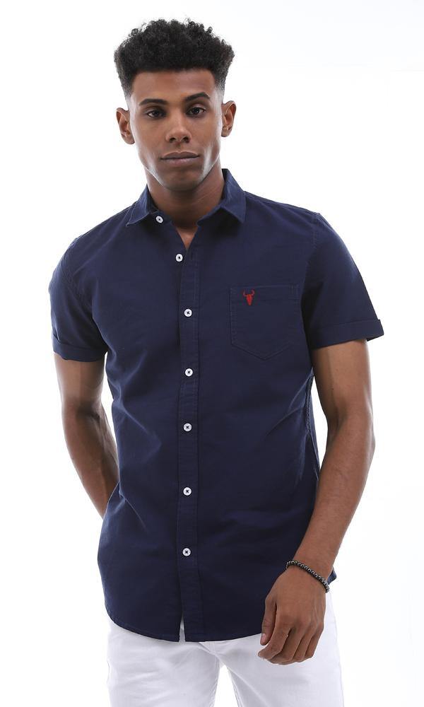 94894 Essential Short Sleeves Navy Blue Summer Shirt - Ravin 