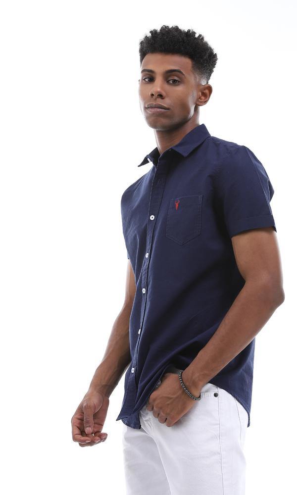 94894 Essential Short Sleeves Navy Blue Summer Shirt - Ravin 