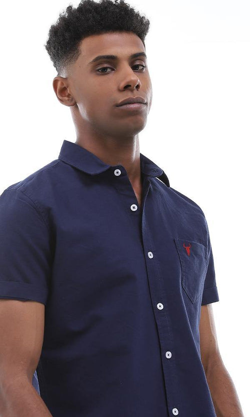 94894 Essential Short Sleeves Navy Blue Summer Shirt - Ravin 