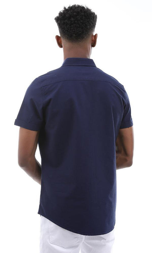 94894 Essential Short Sleeves Navy Blue Summer Shirt - Ravin 