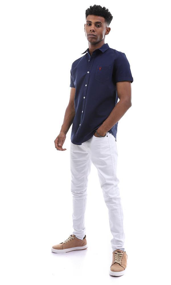 94894 Essential Short Sleeves Navy Blue Summer Shirt - Ravin 
