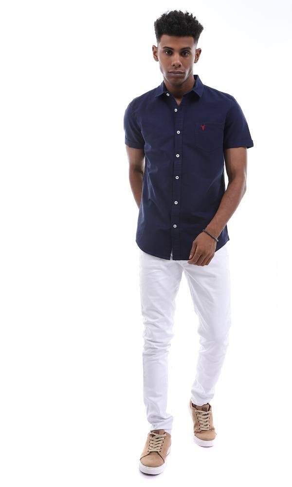 94894 Essential Short Sleeves Navy Blue Summer Shirt - Ravin 