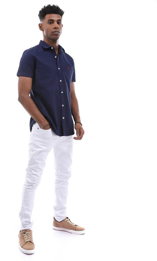 94894 Essential Short Sleeves Navy Blue Summer Shirt - Ravin 