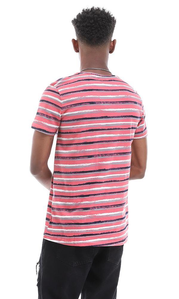 94907 Summer Striped Round Watermelon T-shirt - Ravin 