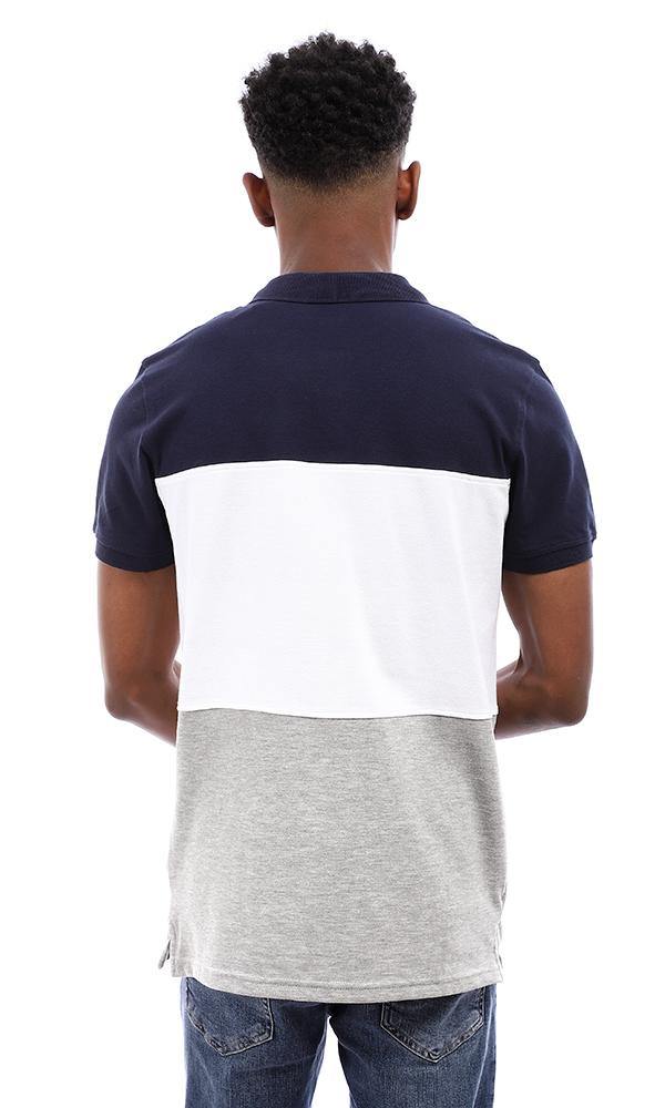 94978 Color Block Polo Shirt - Navy - Ravin 