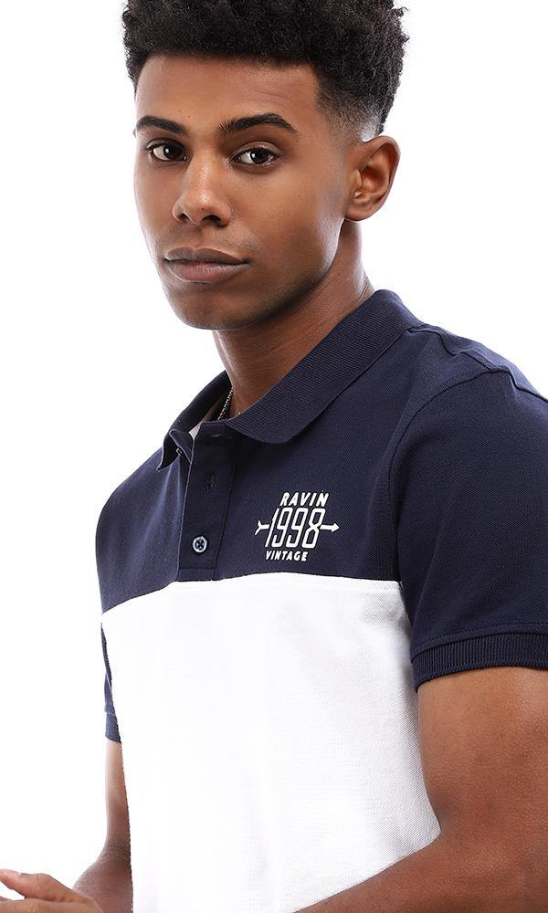 94978 Color Block Polo Shirt - Navy - Ravin 