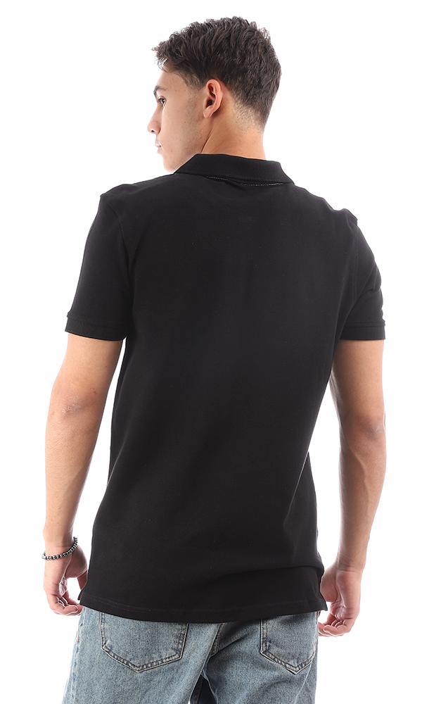 94984 Tri-Tone Short Sleeves Black, Grey & Red Polo Shirt - Ravin 