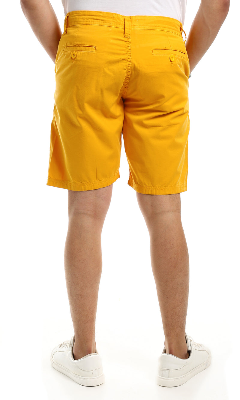 95051 Side Pockets Mustard Casual Cargo Shorts