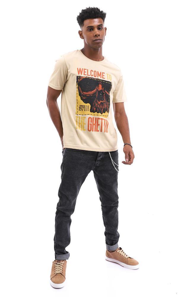 95061 Welcome To The Ghetto Heather Beige T-Shirt For Summer - Ravin 