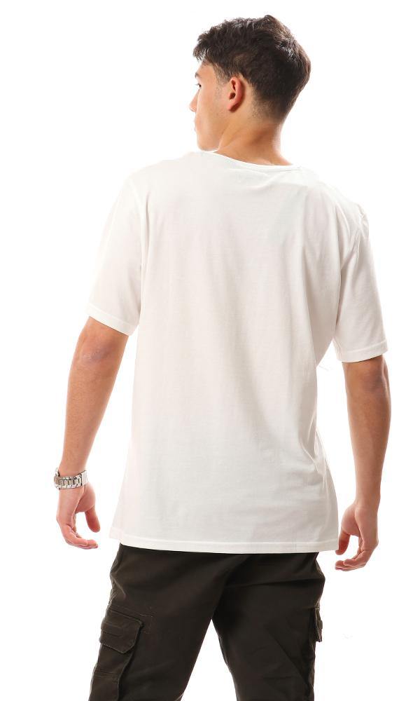 95064 Slip On Cotton Printed T-Shirt - White - Ravin 
