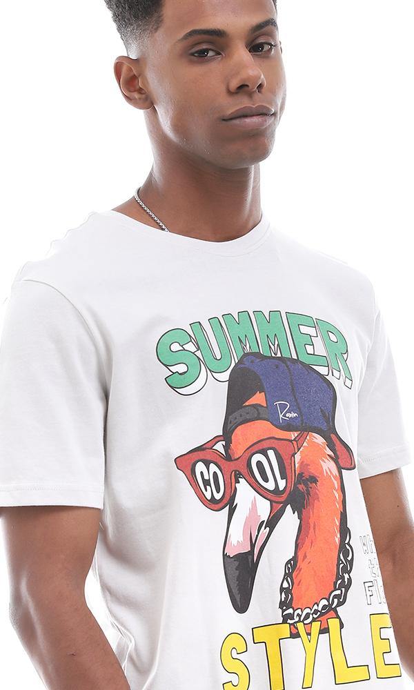 95100 Summer Style  Cool Printed Ecro SummerT-shirt - Ravin 