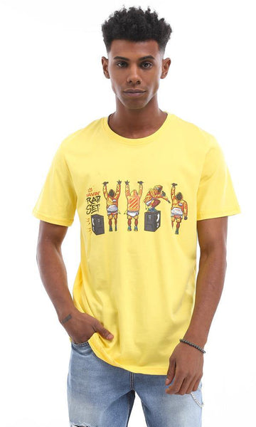 95119 Rap Set Medium Yellow Cotton Summer T-Shirt - Ravin 