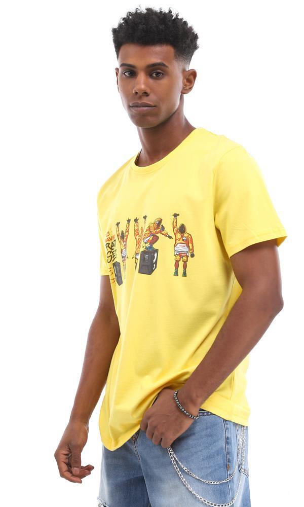 95119 Rap Set Medium Yellow Cotton Summer T-Shirt - Ravin 