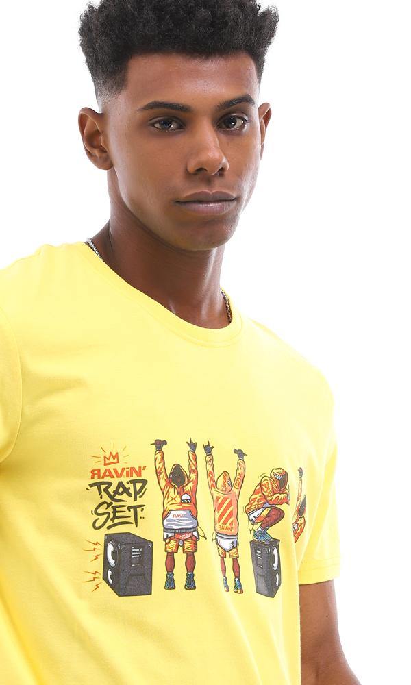95119 Rap Set Medium Yellow Cotton Summer T-Shirt - Ravin 