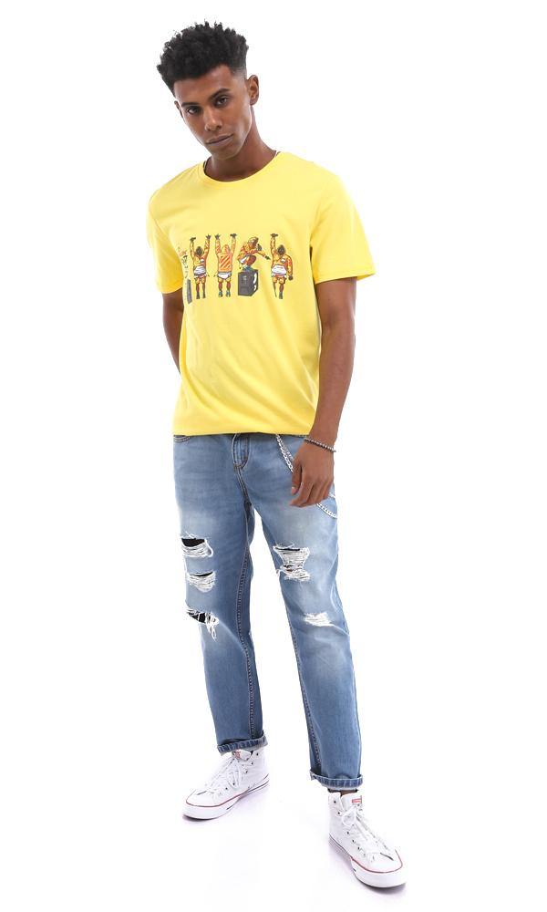 95119 Rap Set Medium Yellow Cotton Summer T-Shirt - Ravin 