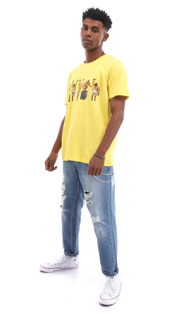 95119 Rap Set Medium Yellow Cotton Summer T-Shirt - Ravin 