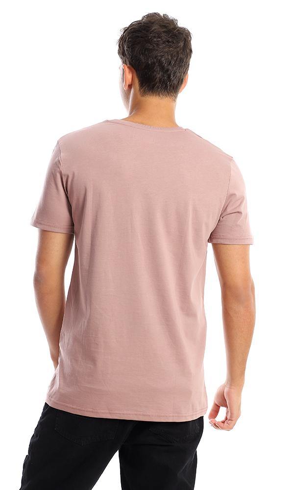 95160 Printed Skull Dark Nude Casual Cotton Tee - Ravin 