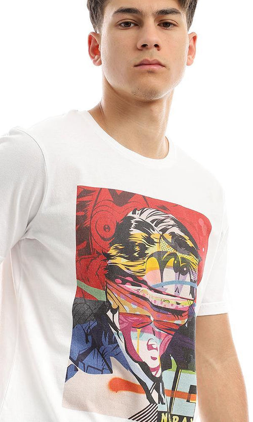 95196 Front Colorful Print " Not Pay" White Tee - Ravin 