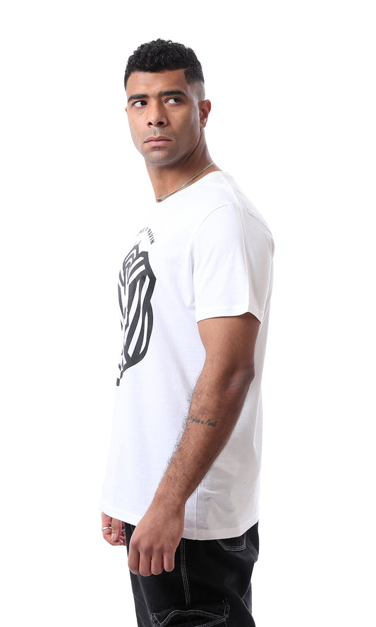 95207 "Cairokee" Printed Slip On White T-Shirt