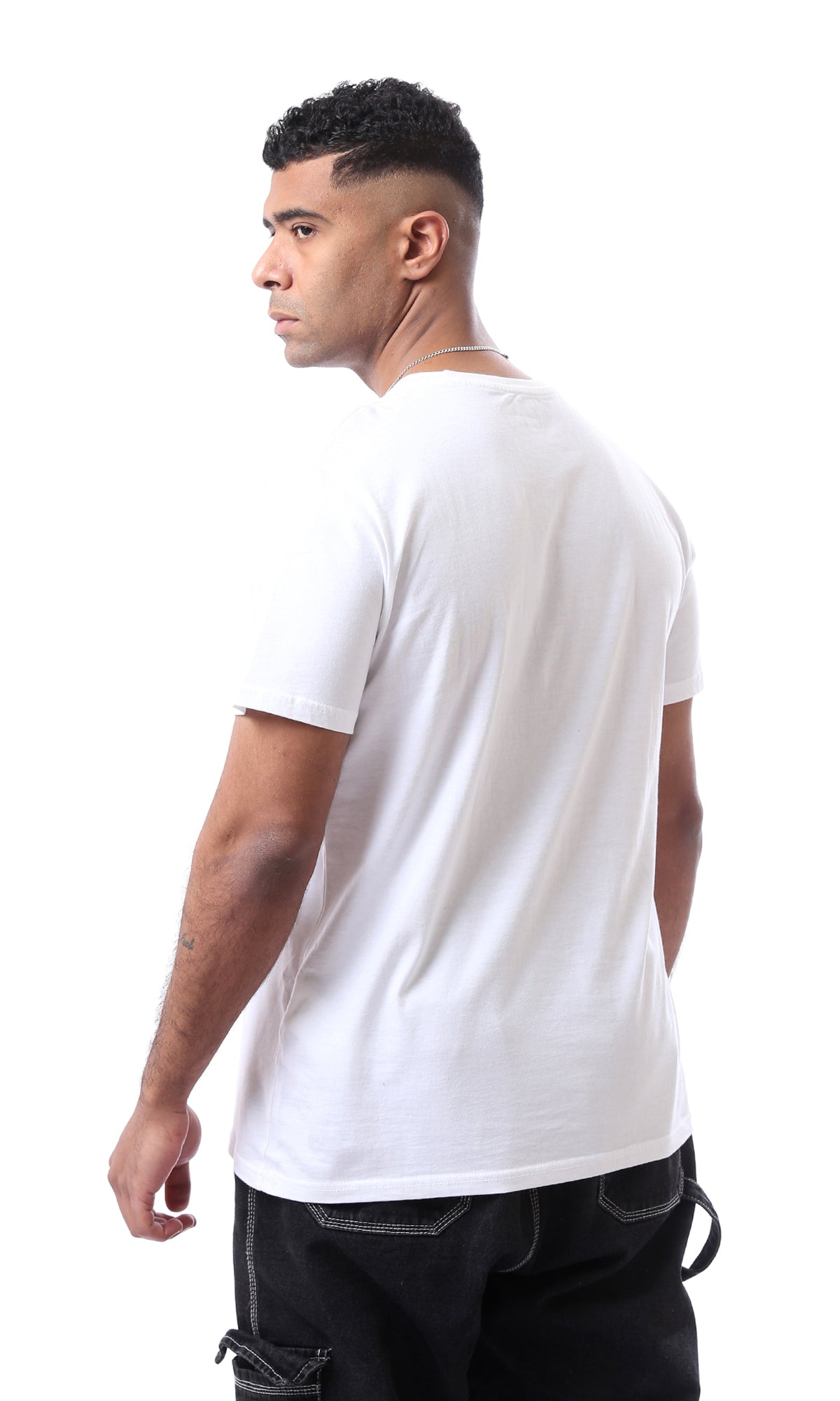 95207 "Cairokee" Printed Slip On White T-Shirt