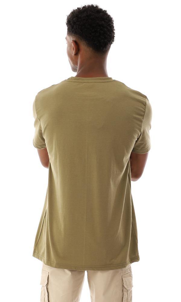 95299 Chest Printed Ravin Slip On Olive T-Shirt - Ravin 