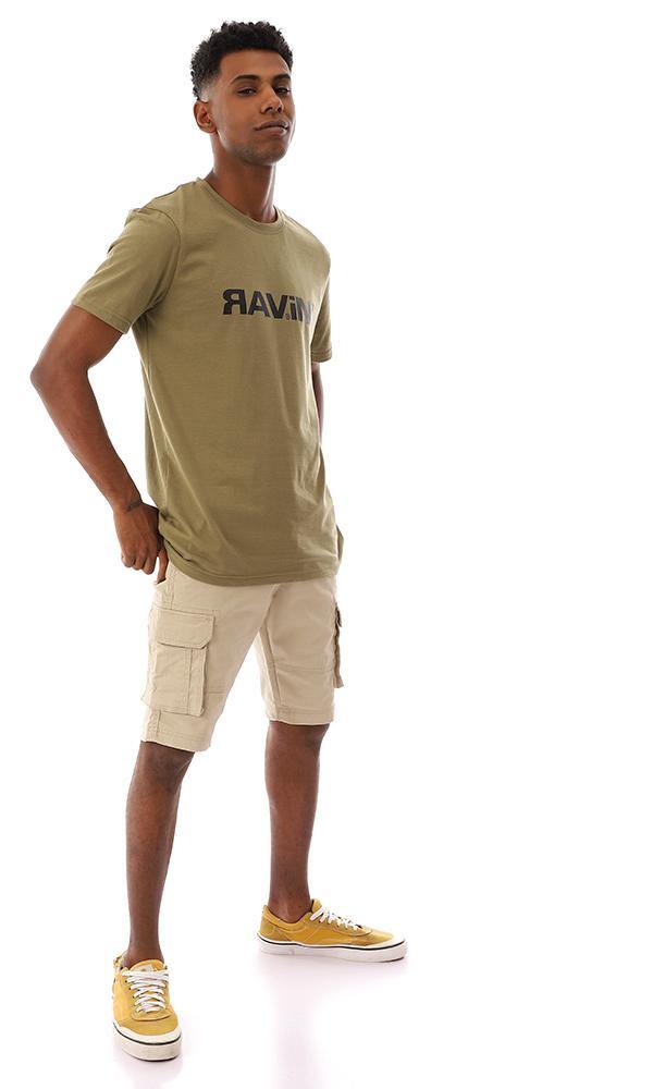 95299 Chest Printed Ravin Slip On Olive T-Shirt - Ravin 
