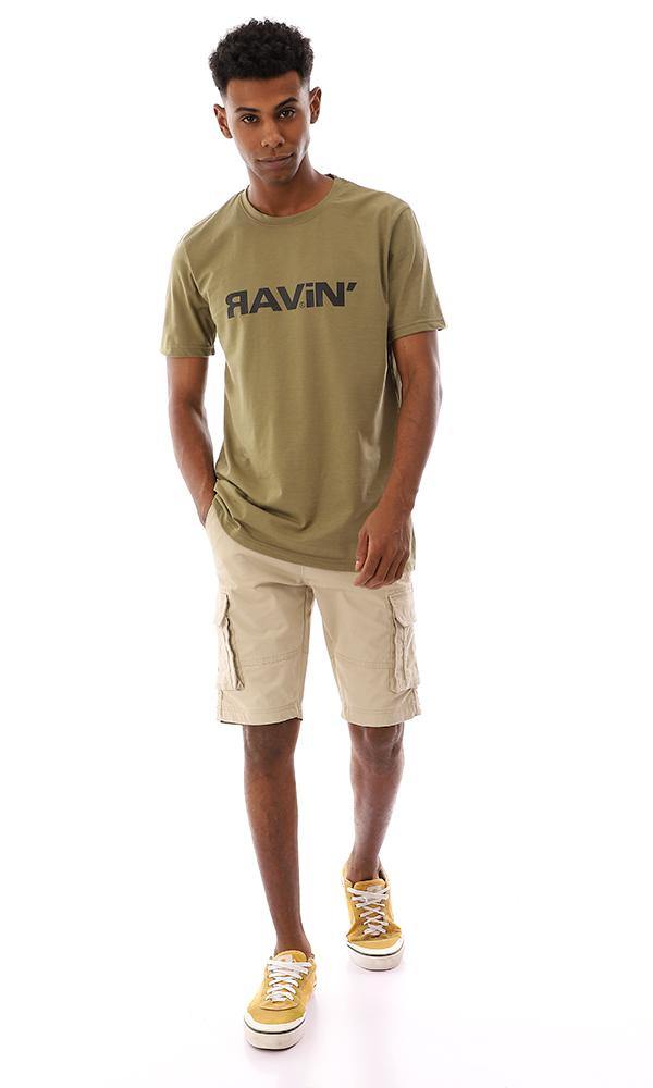 95299 Chest Printed Ravin Slip On Olive T-Shirt - Ravin 