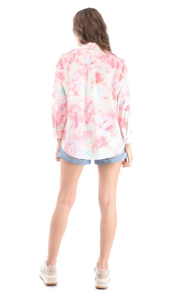 95304 Tie Dye Full Sleeves Tendy Shirt - Multicolour - Ravin 