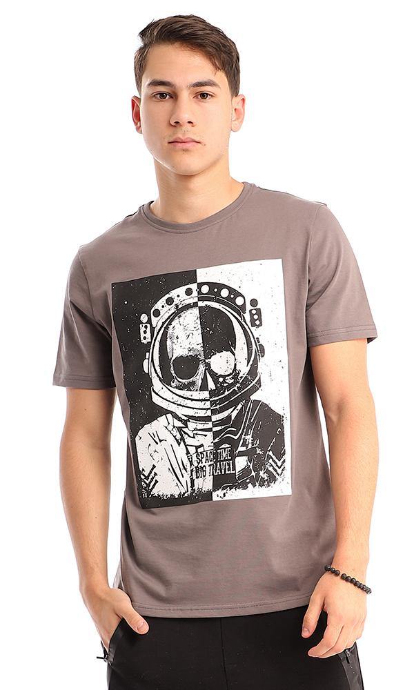 95471 Printed Astronaut Dark Grey Slip On Tee - Ravin 