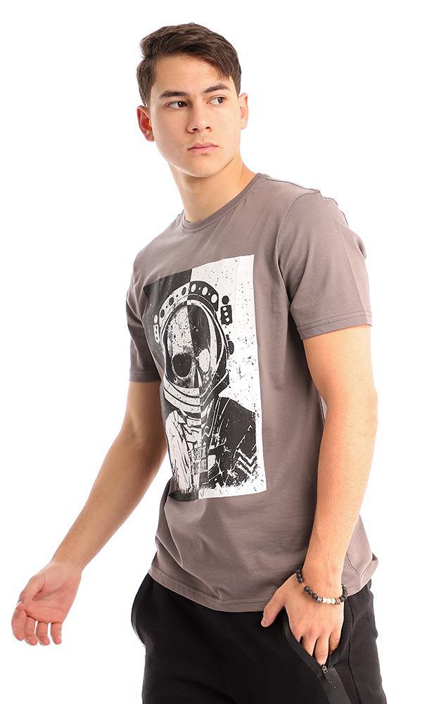 95471 Printed Astronaut Dark Grey Slip On Tee - Ravin 