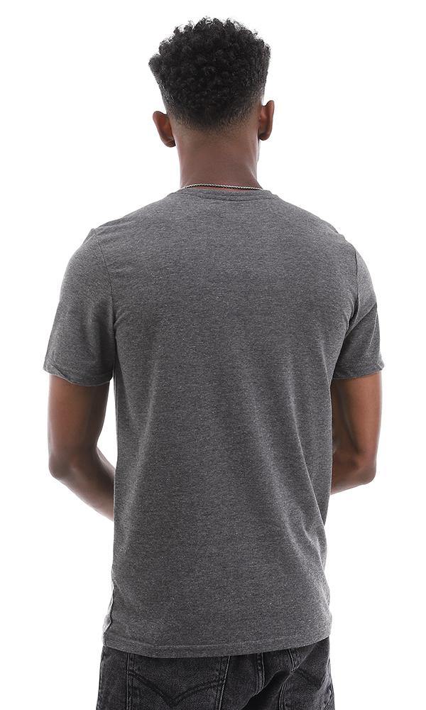 95482  Born To Rock Printed Heather Dark Grey T-shirt - Ravin 