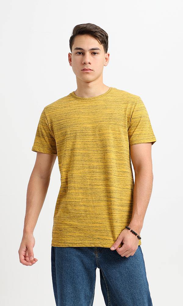 95527 Crew Neck Short Sleeves Heather Mustard Tee - Ravin 