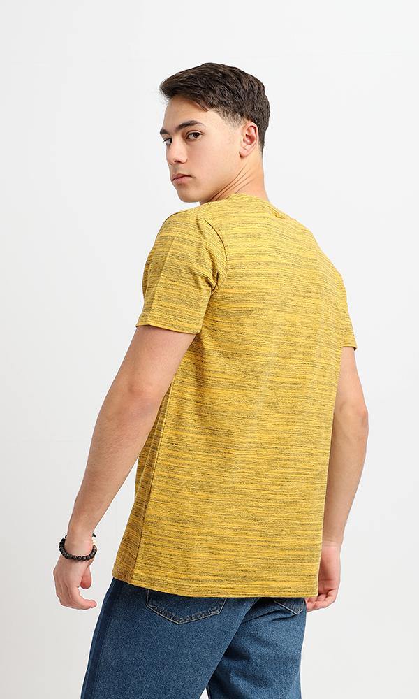 95527 Crew Neck Short Sleeves Heather Mustard Tee - Ravin 