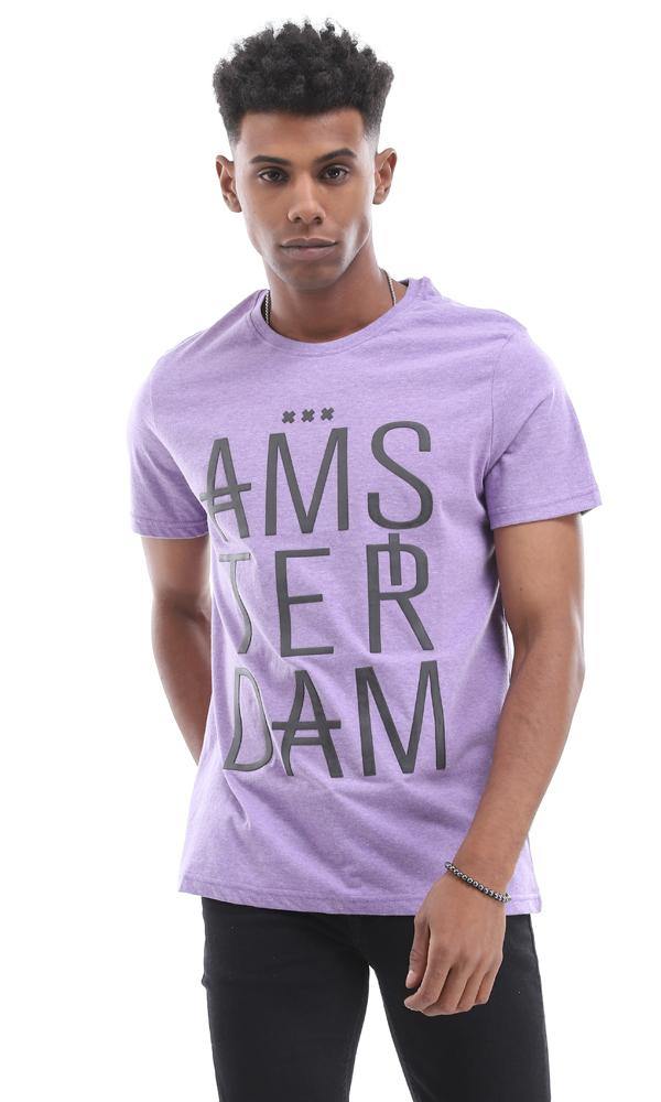 95569 Ams-ter-dam Comfy Summer Tee In Heather Purple - Ravin 