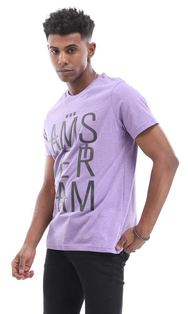 95569 Ams-ter-dam Comfy Summer Tee In Heather Purple - Ravin 