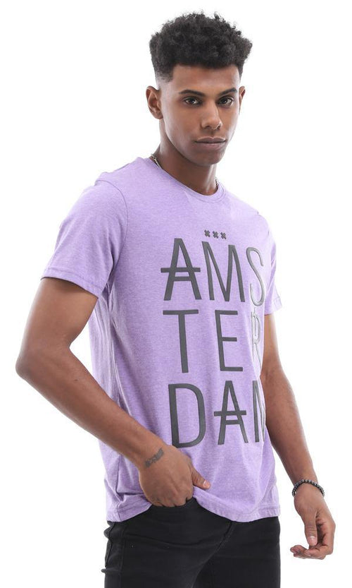 95569 Ams-ter-dam Comfy Summer Tee In Heather Purple - Ravin 