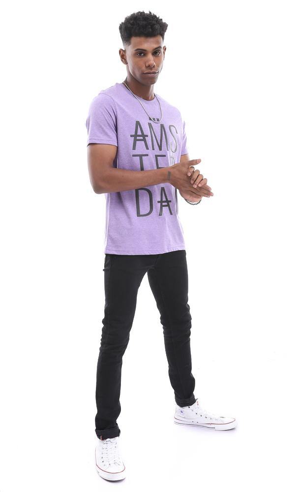 95569 Ams-ter-dam Comfy Summer Tee In Heather Purple - Ravin 