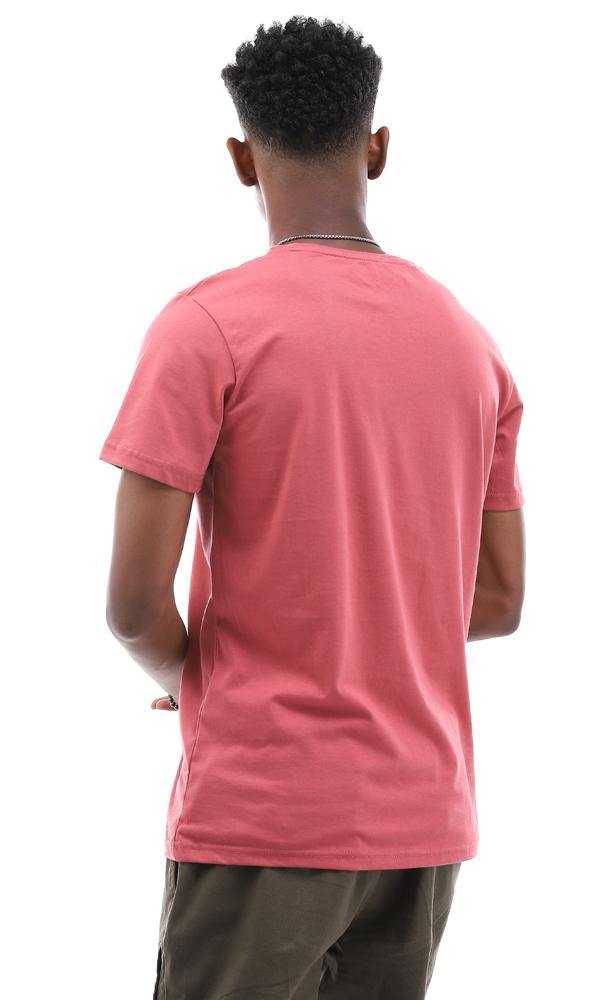 95581 Casual Slip On Printed Dark Coral Summer T-shirt - Ravin 