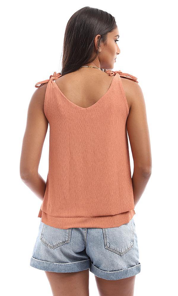 95615 Lace Up Straps Self Striped Copper Top - Ravin 