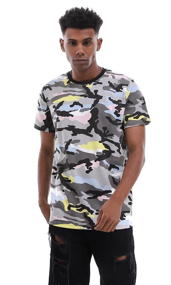 95621 Camouflage Pattern Cotton Soft Multicolour T-shirt - Ravin 