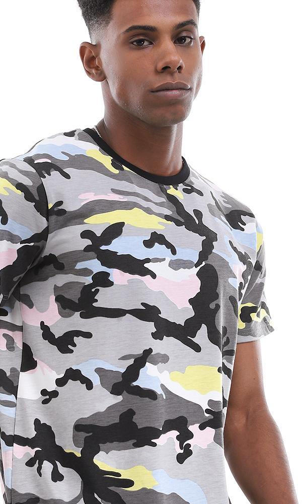 95621 Camouflage Pattern Cotton Soft Multicolour T-shirt - Ravin 