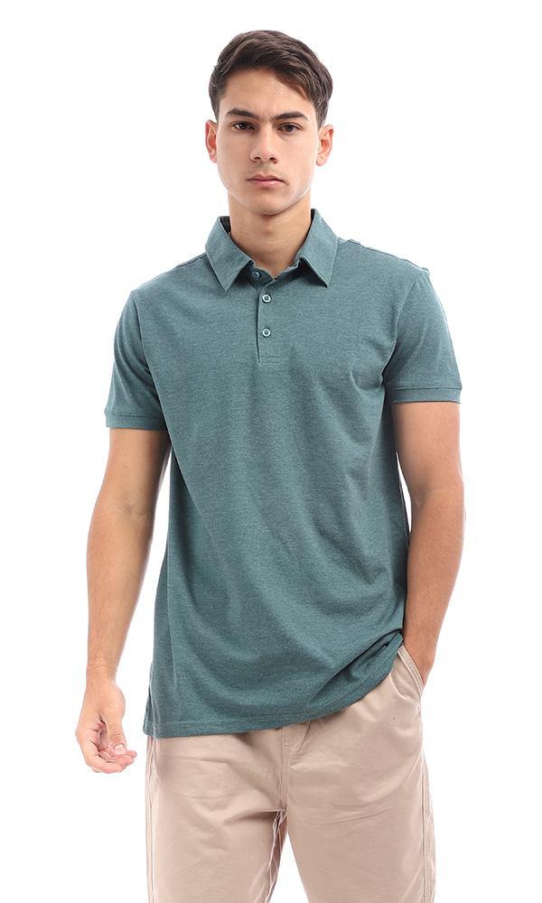 95637 Classic Collar Heather Jade Polo Shirt - Ravin 