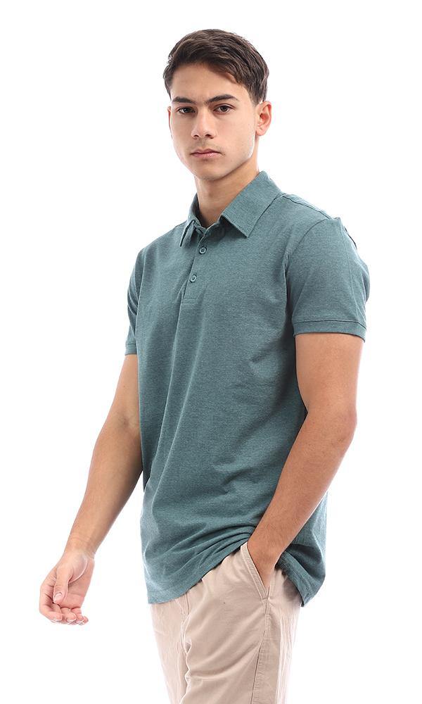 95637 Classic Collar Heather Jade Polo Shirt - Ravin 