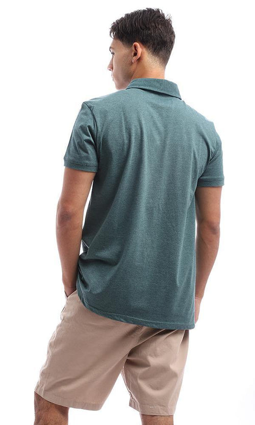 95637 Classic Collar Heather Jade Polo Shirt - Ravin 