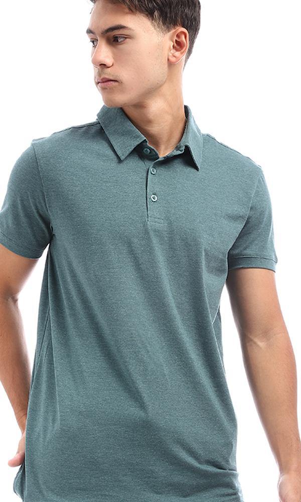 95637 Classic Collar Heather Jade Polo Shirt - Ravin 