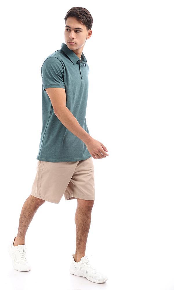 95637 Classic Collar Heather Jade Polo Shirt - Ravin 