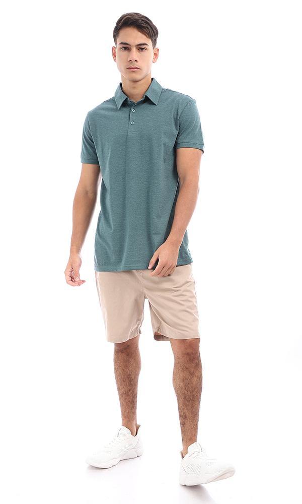 95637 Classic Collar Heather Jade Polo Shirt - Ravin 
